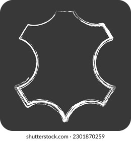 Icon Leather. suitable for education symbol. chalk Style. simple design editable. design template vector