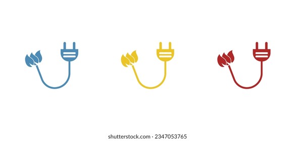 icon of leaves, sockets on a white background, vector illustration