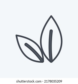 Icon Leaves. suitable for Spa symbol. line style. simple design editable. design template vector. simple symbol illustration