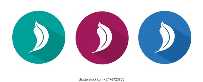 Icon for leaves vector illustration in flat.
