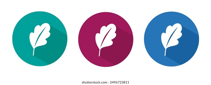 Icon for leaves vector illustration in flat.