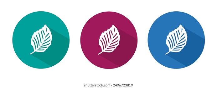 Icon for leaves vector illustration in flat.