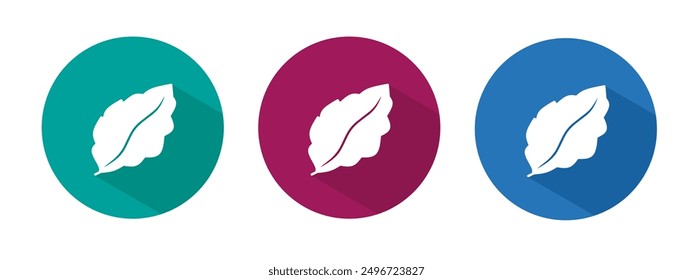 Icon for leaves vector illustration in flat.