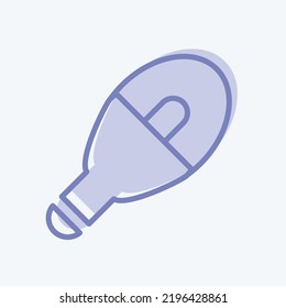 Icon Led Bulb. suitable for House symbol. two tone style. simple design editable. design template vector. simple illustration