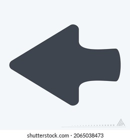 Icon Left 2 - Glyph Style - Simple illustration, Editable stroke, Design template vector, Good for prints, posters, advertisements, announcements, info graphics, etc.