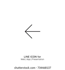 Icon left arrow graphic design single icon vector