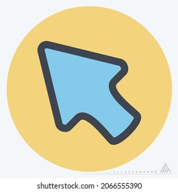 Icon Up Left - Color Mate Style - Simple illustration, Editable stroke, Design template vector, Good for prints, posters, advertisements, announcements, info graphics, etc.