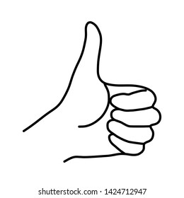 Icon left hand shows thumbs up