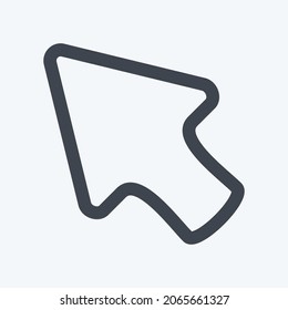 Icon Up Left - Line Style - Simple illustration, Editable stroke, Design template vector, Good for prints, posters, advertisements, announcements, info graphics, etc.