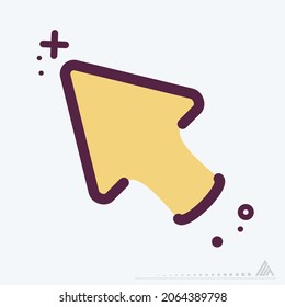 Icon Up Left - MBE Syle - Simple illustration, Editable stroke, Design template vector, Good for prints, posters, advertisements, announcements, info graphics, etc.