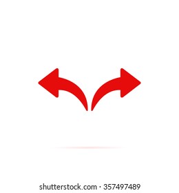 Icon left and right arrows. Forward and backward.