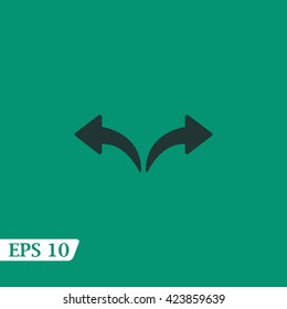 Icon left and right arrows. Forward and backward.