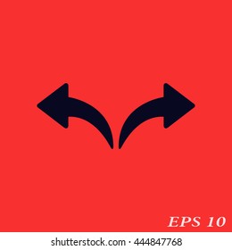 Icon left and right arrows. Forward and backward.