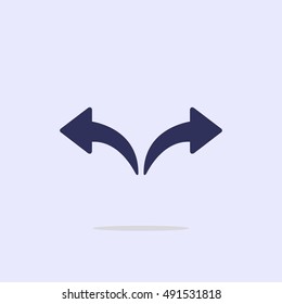 Icon left and right arrows. Forward and backward.