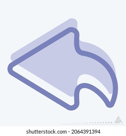 Icon Left - Two Tone Style - Simple illustration, Editable stroke, Design template vector, Good for prints, posters, advertisements, announcements, info graphics, etc.
