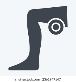 Icon Leg. related to Body Ache symbol. glyph style. simple design editable. simple illustration