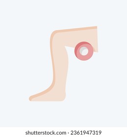 Icon Leg. related to Body Ache symbol. flat style. simple design editable. simple illustration