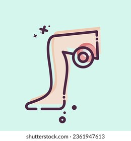 Icon Leg. related to Body Ache symbol. MBE style. simple design editable. simple illustration