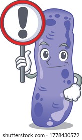 An Icon Of Legionella Cartoon Design Style With A Sign Board