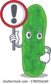 An Icon Of Legionella Micdadei Cartoon Design Style With A Sign Board