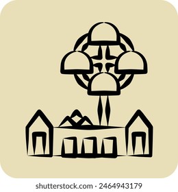 Icon Leisure Park. related to City symbol. hand drawn style. simple design illustration