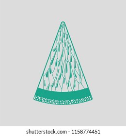 Icon of Lemon. Gray background with green. Vector illustration.
