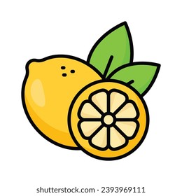 An icon of lemon in modern design style, trendy vector