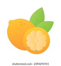 An icon of lemon in modern design style, trendy vector