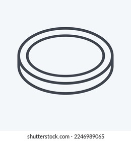 Icon Lens Filter. related to Photography symbol. line style. simple design editable. simple illustration