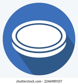 Icon Lens Filter. related to Photography symbol. long shadow style. simple design editable. simple illustration