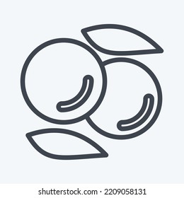 Icon Lentil. geeignet für Nuts Symbol. Linienstil. einfaches Design bearbeitbar. Designvorlage, Vektor. einfache Abbildung