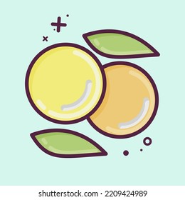 Icon Lentil. geeignet für Nuts Symbol. MBE-Stil. einfaches Design bearbeitbar. Designvorlage, Vektor. einfache Abbildung
