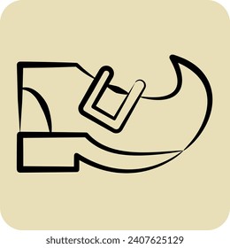 Icon Leprechaun Shoe. related to Ireland symbol. hand drawn style. simple design editable. simple illustration