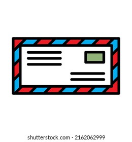 Icon Of Letter. Editable Bold Outline With Color Fill Design. Vector Illustration.
