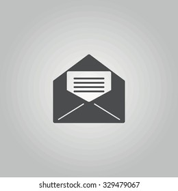 Icon letter in an envelope.