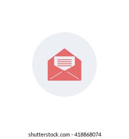 Icon letter in an envelope.