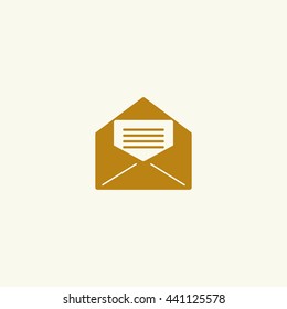Icon letter in an envelope.