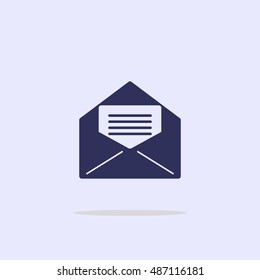 Icon letter in an envelope.