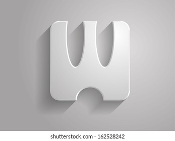 Icon of Letter. The font is developed by me