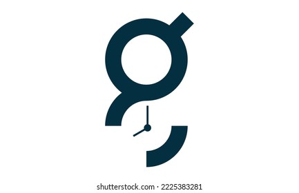 Symbol des Buchstaben G und des Uhrenlogos