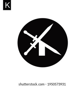 a icon letter k with vector format