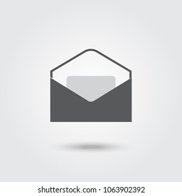 Icon letter open, illustration vector