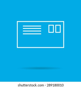 Icon of letter in paper envelope
