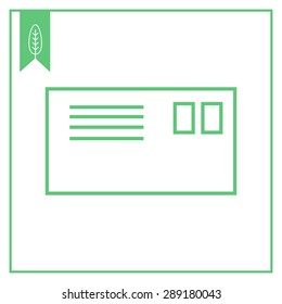 Icon of letter in paper envelope