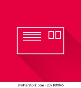 Icon of letter in paper envelope