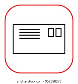 Icon of letter in paper envelope