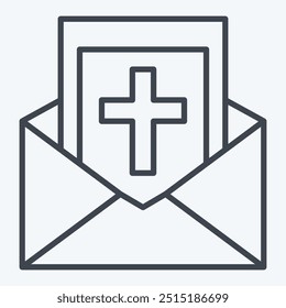 Icon Letter. related to Seath symbol. line style. simple illustration