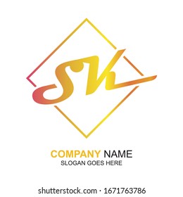 Icon Letter SK Vector Design