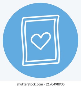 Icon Letter. suitable for Wedding symbol. blue eyes style. simple design editable. design template vector. simple symbol illustration
