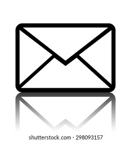 Icon of letter. Vector illustration